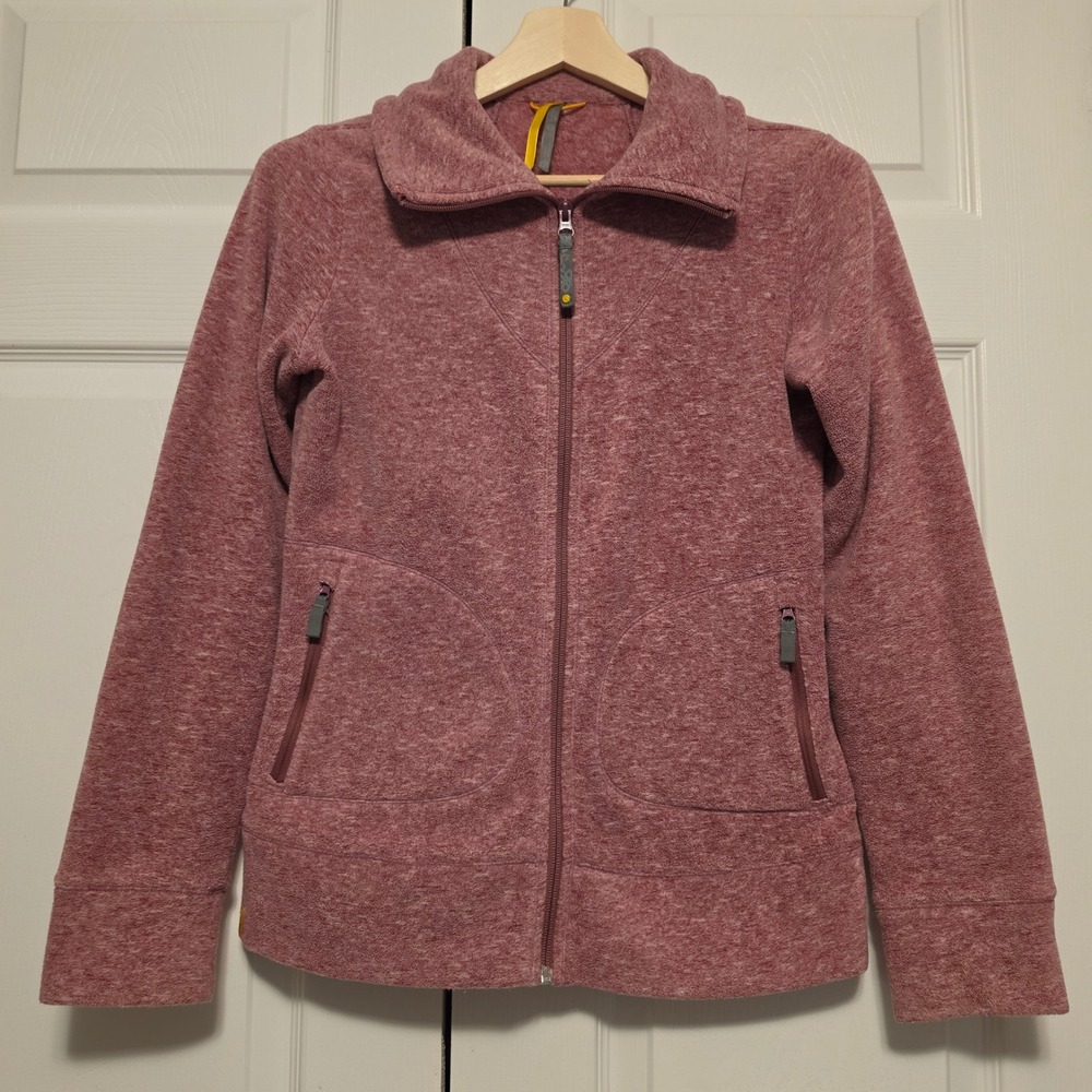 Lole Full Zip Fleece Jacket Heathered Rose Pink Size Small